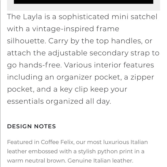 Brahmin mini Layla in Coffee Felix - Picture 8 of 13